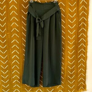 Madewell Huston evergreen cropped pull-on pant